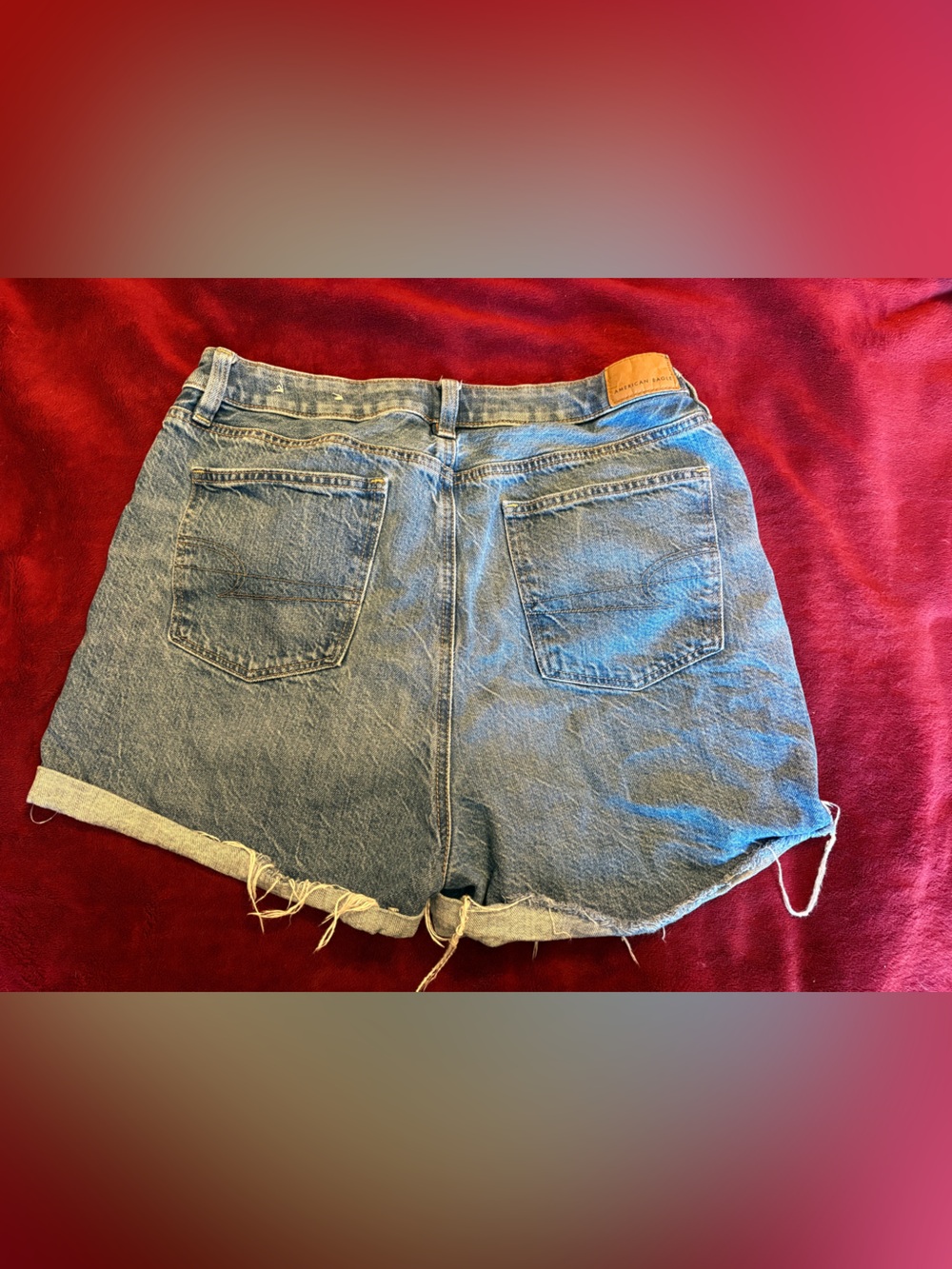 American Eagle Outfitters Blue Denim Cutoff Shorts - Picture 2 of 3